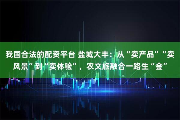 我国合法的配资平台 盐城大丰:从“卖产品”“卖风景”到“卖体验”,农文旅融合一路生“金”